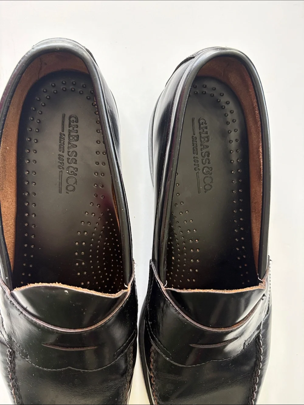 G.H. Bass & Co. Weejuns Black Leather Penny Loafers Size 12